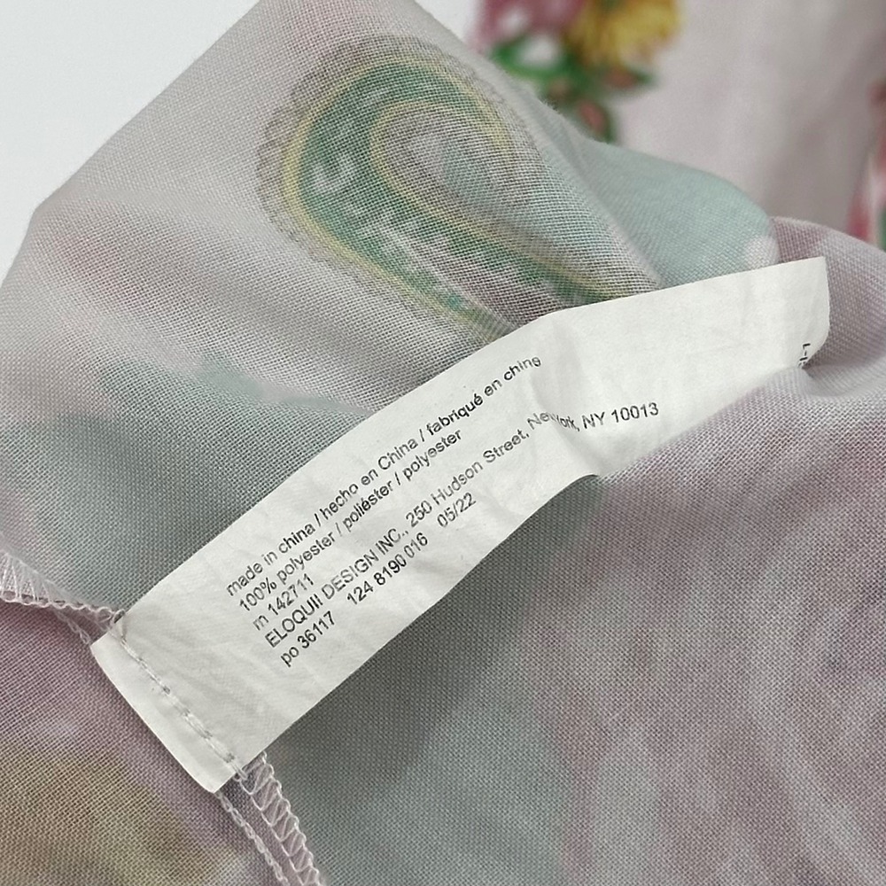 Eloquii Floral Patchwork Paisley Belted Maxi Dress Boho Botanical Women's 18 - Picture 6 of 7